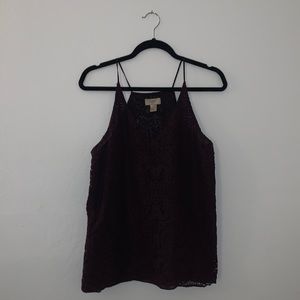 Purple lace camisole